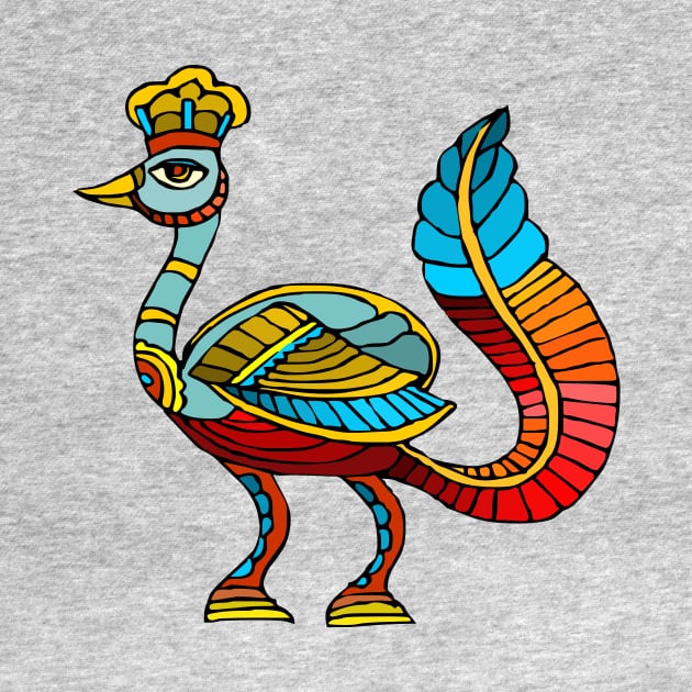 Ancient Egyptian Painting - Peacock Deity by PatrioTEEism